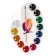Watercolor "beam" palette, 12 colors, with a brush