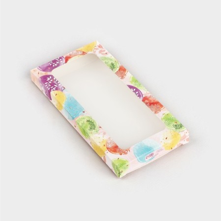 Happy Birthday Chocolate Box, with a window, 17.3 × 8.8 × 1.5 cm