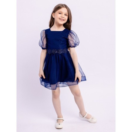 Платье для девочки «Шарлотта», рост 134 см, цвет тёмно-синий-3