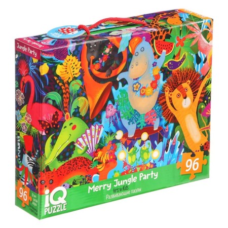 IQ PAZL with the developing game "Funny Party in the Jungle", 6+, 96 elements