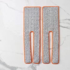 A set of nozzles for a flat mops with an annexation, 38 × 12 cm, microfiber, 2 pcs, color mix