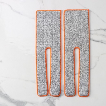 A set of nozzles for a flat mops with an annexation, 38 × 12 cm, microfiber, 2 pcs, color mix