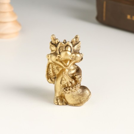 Souvenir Polystone "Bronze Dragon with Gifts" MIX 4x3x5 cm-2