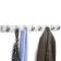 Horizontal Flip wall hanger, 8 hooks, white