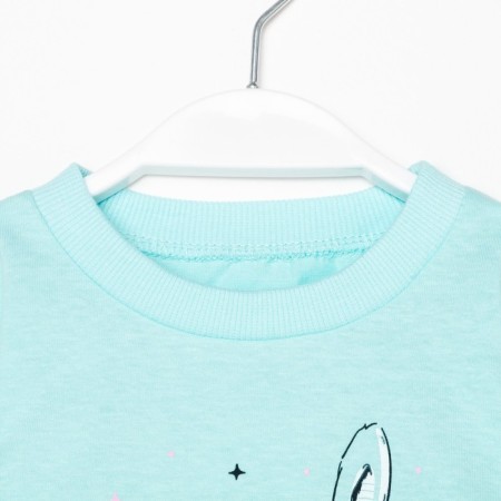 Longslit for a girl, mint color, height 68 cm-1