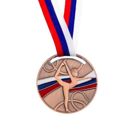 Medal thematic "gymnastics", bronze, d = 5 cm-2