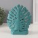 Souvenir Polystone "Hotachik, dimples on cheeks. Palm sheet" Blue and Bezh 14.5x9x17.5 cm
