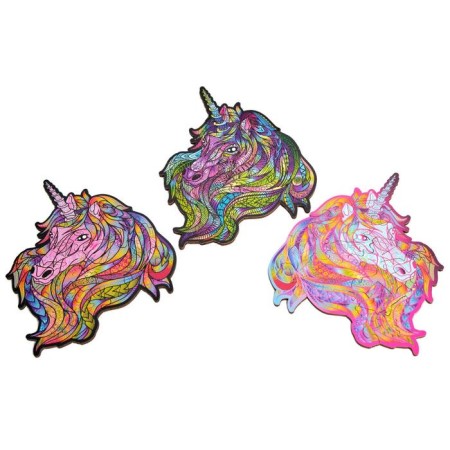 Wooden puzzle "Unicorn: Blue Flame", 16 × 17 cm-3