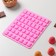 Form for marmalade Dolyan Zoo, silicone, 18.5 × 15 × 0.5 cm, 49 cells (2 × 1.5 cm), pink color