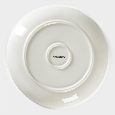 Porcelain dining porcelain Magistro "Tandy", d = 20.5 cm, white color-3