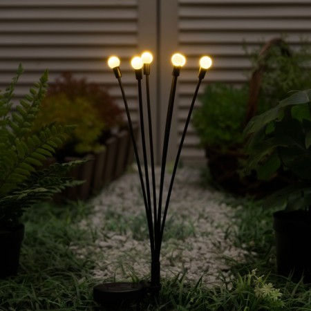 Lamp soil in the sun. bat. Uniel "fireflies" 70 cm, IP44, 6 LED, T/white
