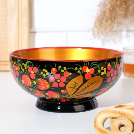 Cup "Berry", Big, 16 × 7cm, Khokhloma