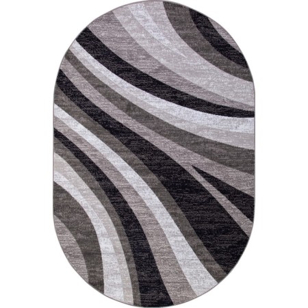 Oval Merinos Silver carpet, size 250x350 cm, Gray color
