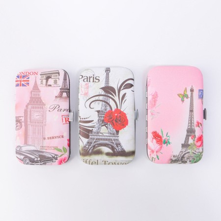Manicure set "Paris", 6 items, in a case, a drawing mix-4