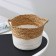 Handmade storage basket, with handles, reeds, cotton, 20 × 20 × 15 cm