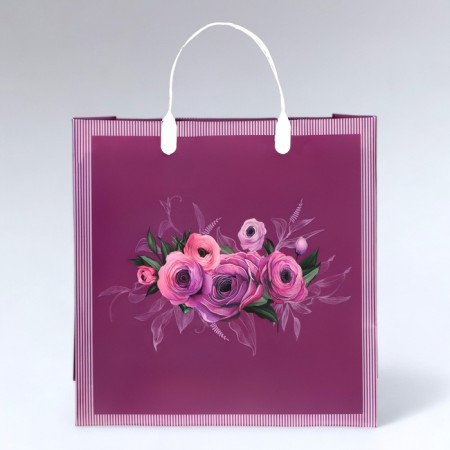 Package "Watercolor Bouquet", soft plastic, 30 x 30 x 9, 140 μm-2