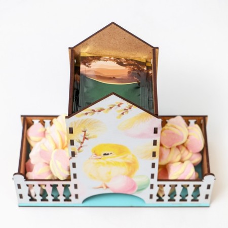 Tea house "chicken", 20x8.6 cm.-3