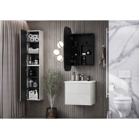 Aquaton Cabinet Sokho, Right, 60 cm, graphite-7