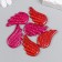 Decor for creativity plastic "Brilliant wings" red-pink 2.2x3.3 cm