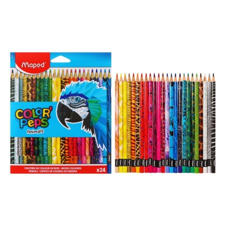 Three -sided pencils 24 colors, Maped Color Peps Animals-2