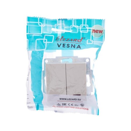 Passing switch 1-cl. SP Vesna with indication Cream mechanism. Lezard 742-0388-114