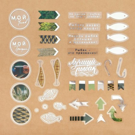 Acetate carriers for cupboarding with foil "fishing", 39 pcs-1