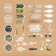 Acetate carriers for cupboarding with foil "fishing", 39 pcs