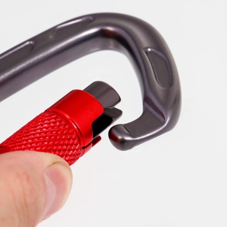 Carabiner with a bayonet cloth, 10x6 cm, 22 KN, mix-4