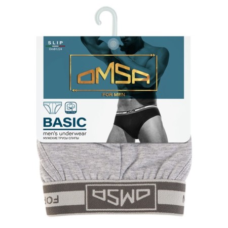 Panties Slips men's Omsa 1224, size 44, color Grigio Melange-2