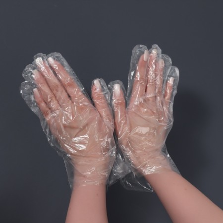 Disposable gloves set 100pcs transparent 0.7 miMikr packet nakl QF-3