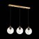 Suspended EVOLUCE lamp. Sle103103-03. Satturo. 3x60 watts, E27, 65.5x15 cm, golden color