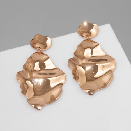 Earrings Metal "Atmosphere" Link, Color Gold-1