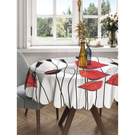 The tablecloth "Flower kiss", round, Saten, d = 150 cm