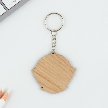 Key keychain wooden "Libra", space, 4.5 x 6 cm-3