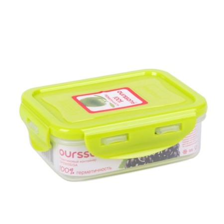 OURSSON plastic container, CP0303S/GA, salad cover, 330 ml, rectangular