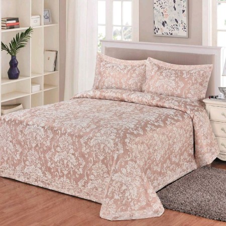 Set with a veil "Ivina": size 240x260 cm, 50x70 cm - 2 pcs, Color Terracot