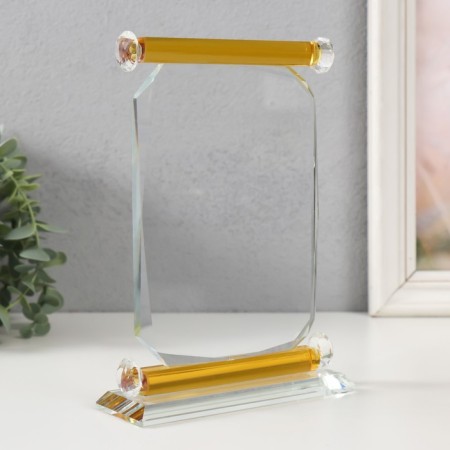 Souvenir glass "Stela award in the form of a scroll" 13x4.7x19 cm-1
