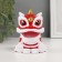 Plastic Plastic "Chinese Leo" red-white 8.5x7.3x8.5 cm