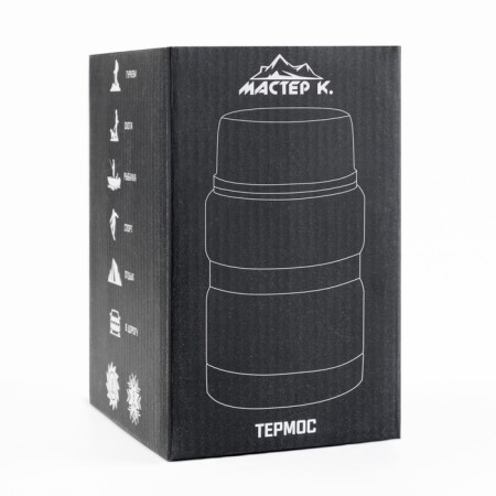 Thermos for food "Master K", 500 ml, retains heat 8 hours, 10 x 15.5 cm, black-6