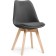Wooden stool Bonuss array of beech/velor, natural/gray 50x56x84 cm