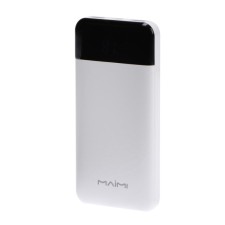 Внешний аккумулятор Maimi Mi3, 10000 мАч, 2 USB, MicroUSB, Type-C, дисплей, 2.1 А, белый