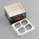 Box for 4 cupcake with a transparent lid, "camouflage", 16 × 16 × 10 cm, confectionery packaging
