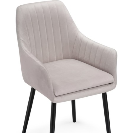 Stool on the metal frame Rainer MR -28 Metal/velor, black/gray 57x57x86 cm-4
