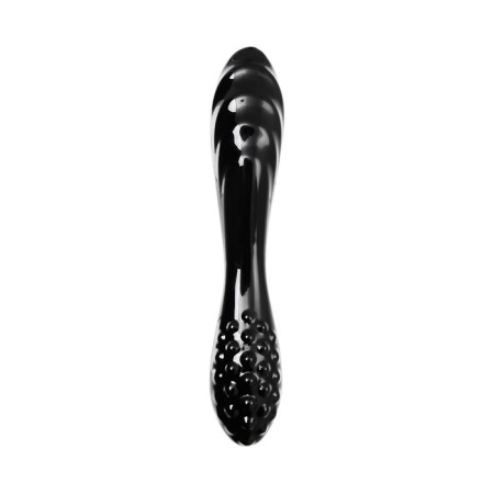 Bilateral phallimitator Satiffyer Dazzling Crystal 1, 18.5 cm, glass, black color-1