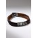 Bracelet Leather "Mulan" 4 links, brown color in black silver, l = 20.5 cm