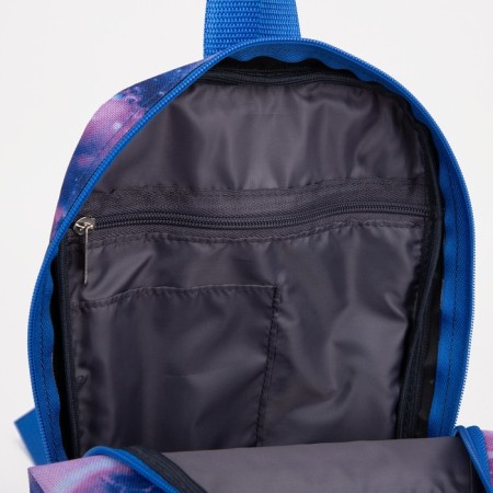 Children's backpack on lightning, 2 outer pockets, purple color-3