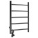 Electric towel Domoterm 109-5, 400x600 mm, left, black matte