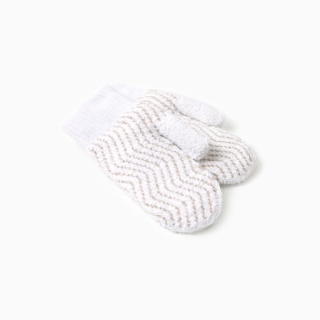 Women's mittens minku, white color, 24 cm-1