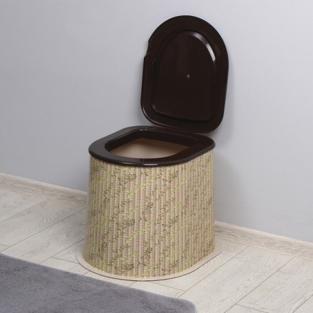 Country toilet, h = 36 cm, without a bottom, with holes for attaching to the floor, beige