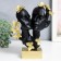 Souvenir Polystone Bust "couple - tenderness. Roy butterflies" black with gold 7x21.5x29 cm
